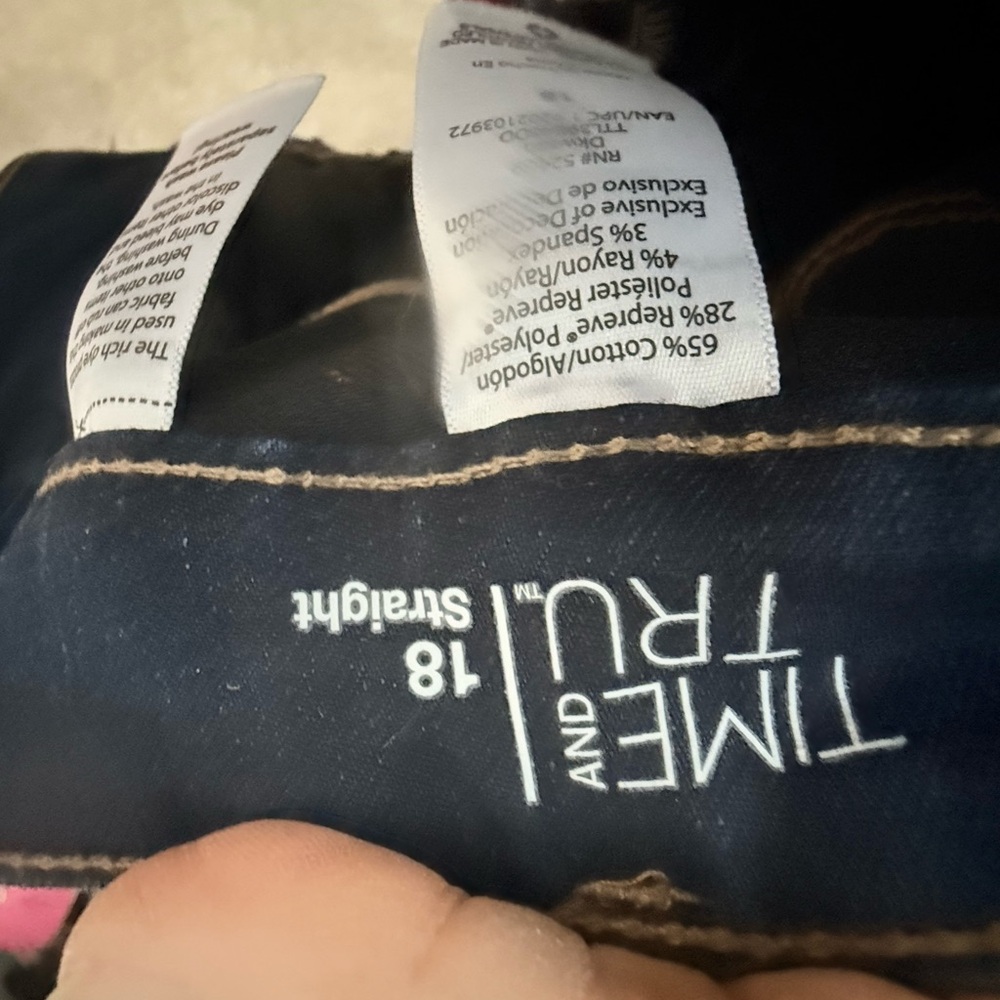 Time and Tru Dark Blue Straight Leg Pants